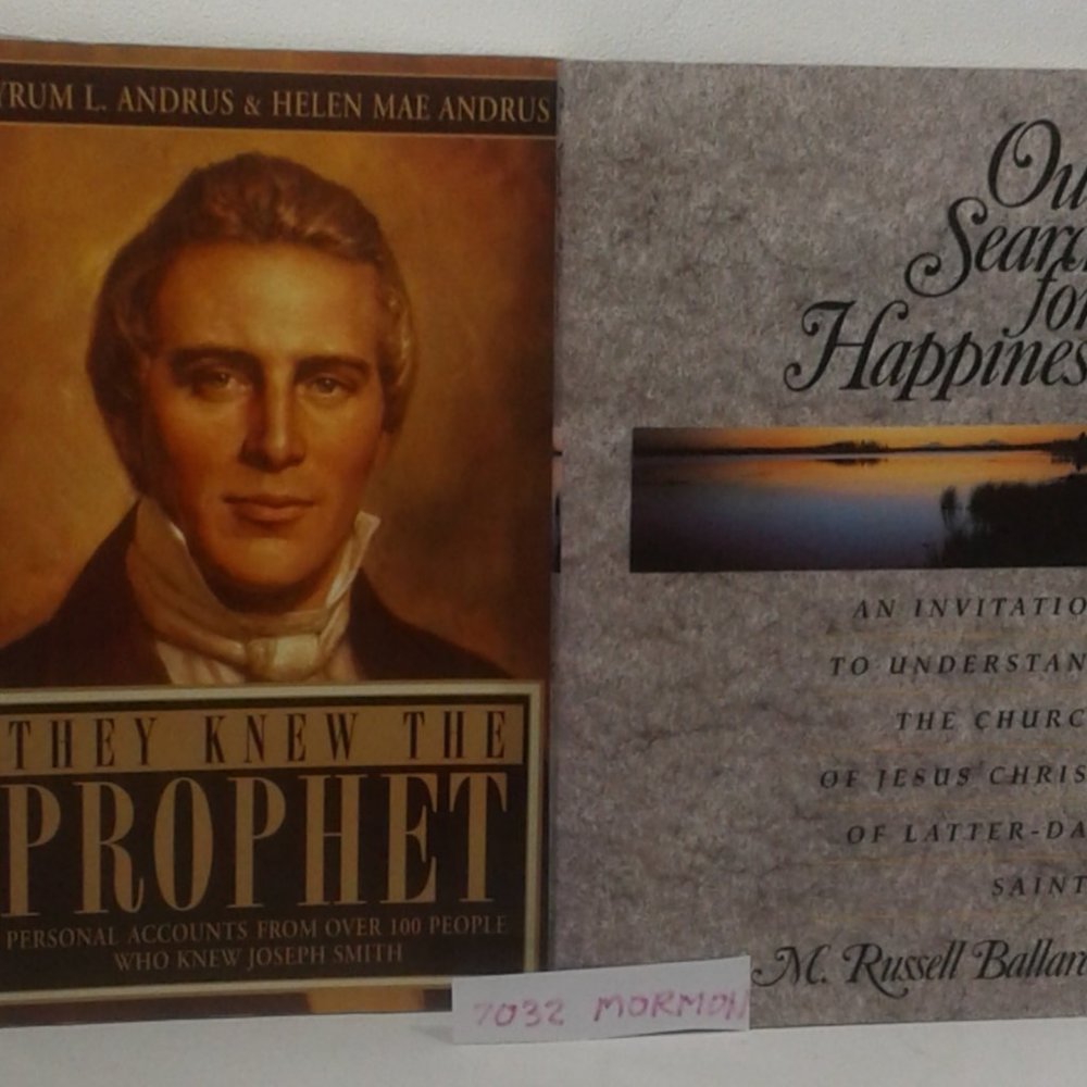 Two books "Search for Happiness", "They Knew the Prophet" Mormon Religion # 7032